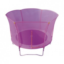 Trampoline Circulaire Rose Avec Filet 423 X 260 Cm