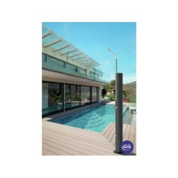 Douche solaire 30 litres Aluminium avec bain de pieds Gre SS30S | Piscineshorssolweb