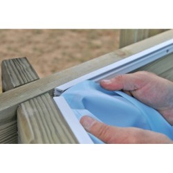 Liner de piscine en bois Green 372x222x114 cm F7900962 | Piscineshorssolweb