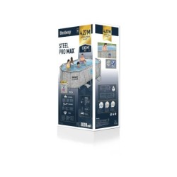 Piscine démontable Steel Pro Max Splashview Ovale 427 x 250 x 100 cm Bestway 56714 | Piscineshorssolweb