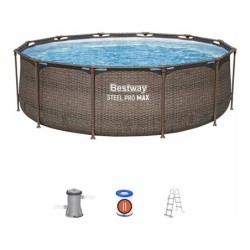 Piscine Bestway 56709 Hors Sol Steel Pro Max Deluxe 366 X 100 Cm