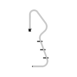 Échelle en acier à 3 marches doubles pour piscine enterrée Gre EIE3016 | Piscineshorssolweb