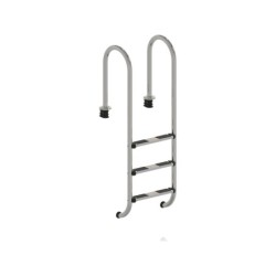Échelle en acier à 3 marches pour piscine enterrée Gre 4027316
