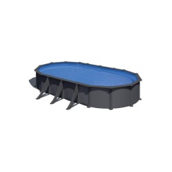 Piscine ovale aspect anthracite Dream Pool série Anthracite 730 x 375 x 132 cm Gre KITPROV738GY