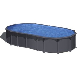 Piscine ovale aspect anthracite Dream Pool série Anthracite 730 x 375 x 132 cm Gre KITPROV7388GY