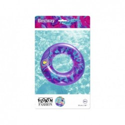 Bouée Gonflable Violette Avec Plumes De 91 Cm. Bestway 36153 | Piscineshorssolweb